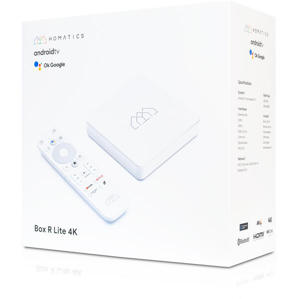 Homatics Box R Lite inkl. Erstinstallation 4k ORF Servus TV HD kostenlos Simpli Free Joyn Streaming Box Android 11 TV Dolby Chromecast