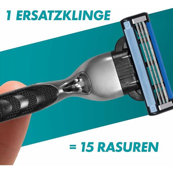 GILLETTE Gillette für mit Mach3 25 Ersatzklingen Herren Klinge Rasierklingen, Nassrasierer 3-fach
