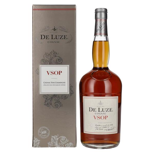 Vol. Cognac 40% De De in Cognac 1l VSOP Fine Champagne Geschenkbox Luze Luze