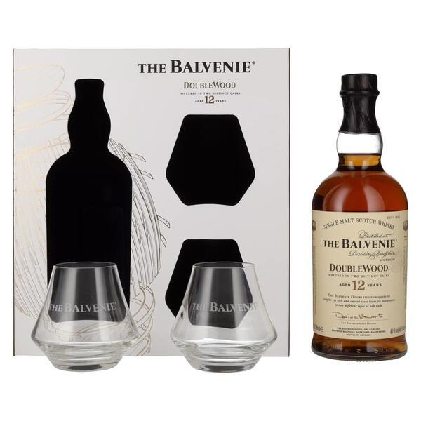Balvenie The Balvenie 2 Years Vol. Geschenkbox Gläsern 12 Double Wood 0,7l in mit Old 40