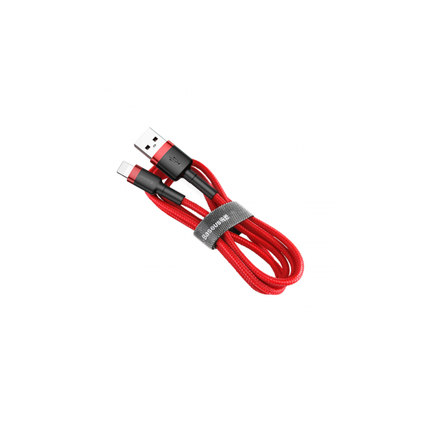 Baseus Baseus Cafule USB/Lightning Ladekabel/Datenkabel für  iPhone/iPad/Airpods, Nylon geflochten - QC3.0 1,5A - rot (2M)