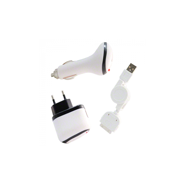 mstr 3in1 KFZ Auto Ladegerät / Ladekabel für iPhone 3G ipod