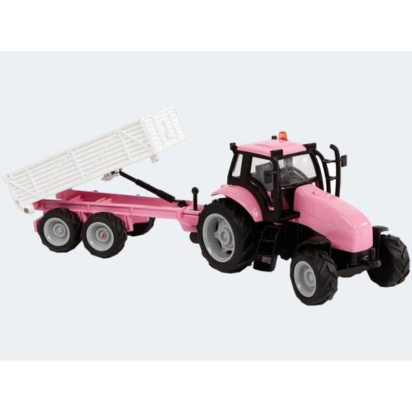 Manen Farm Traktor mit Hänger Rückzug Licht Sound 25cm - 510241