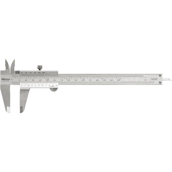 Meßschieber analog, 0 - 150mm, mit Tiefen-Meßstab, Länge 235mm, im  Kunststoffkasten, VIGOR SK102196